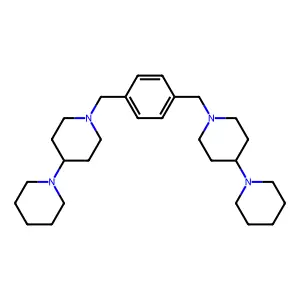 1,4'-Bipiperidine, 1',1'''-[1,4-phenylenebis(methylene)]bis- structure