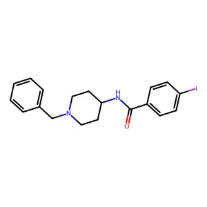 N-(N-benzylpiperidin-4-yl)-4-iodobenzamide structure