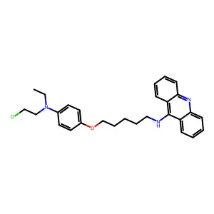9-Acridinamine, N-(5-(4-((2-chloroethyl)ethylamino)phenoxy)pentyl)- structure
