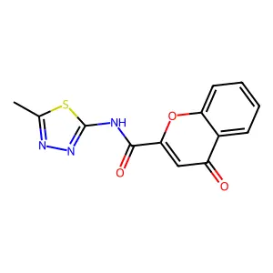 N-(5-Methyl-1,3,4-thiadiazol-2-yl)-4-oxo-4H-chromene-2-carboxamide structure