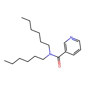 N,N-二己基烟酰胺 structure