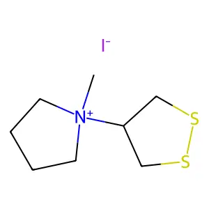 1-(1,2-Dithiolan-4-yl)-1-methylpyrrolidin-1-ium iodide structure