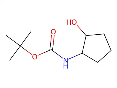 N-(2-羟基环戊基)氨基甲酸叔丁酯 structure