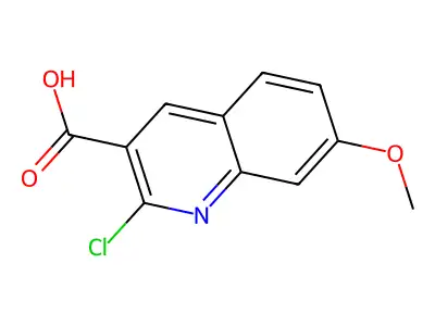 2-Chloro-7-methoxy-3-quinolinecarboxylic acid structure