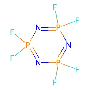 Hexafluorocyclotriphosphazene structure