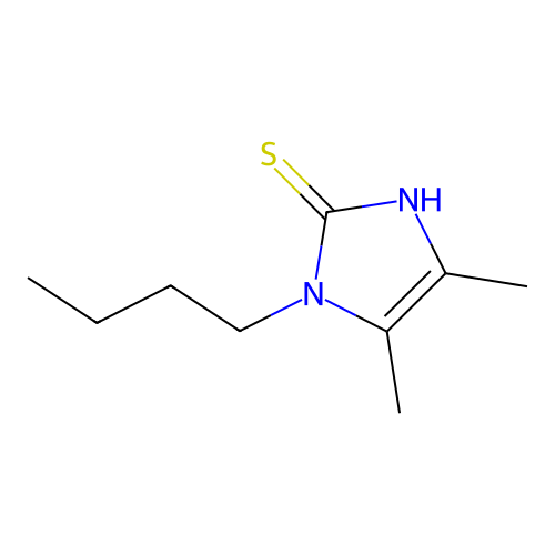 1-butyl-4,5-dimethyl-1H-imidazole-2-thiol structure