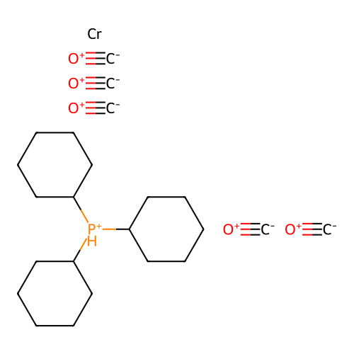 Chromium,pentacarbonyl(tricyclohexylphosphine)- structure