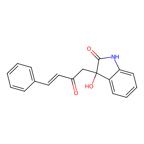 1,3-Dihydro-3-hydroxy-3-[(3E)-2-oxo-4-phenyl-3-buten-1-yl]-2H-indol-2-one structure