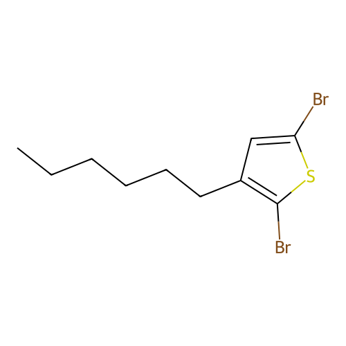 Thiophene, 2,5-dibromo-3-hexyl- structure