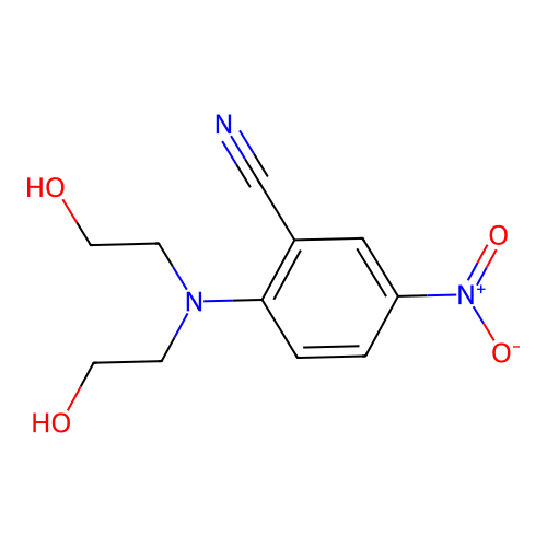 2-Bis(2-hydroxyethyl)amino-5-nitrobenzonitrile structure