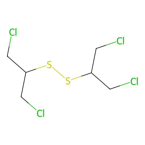 Bis[2-chloro-1-(chloromethyl)ethyl] disulfide structure