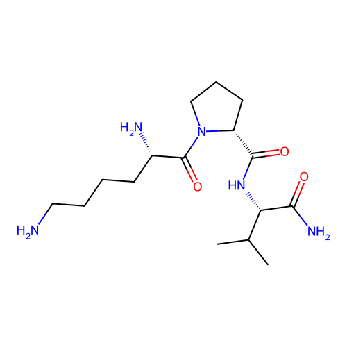 (R)-N-((S)-1-Amino-3-methyl-1-oxobutan-2-yl)-1-((S)-2,6-diaminohexanoyl)pyrrolidine-2-carboxamide structure
