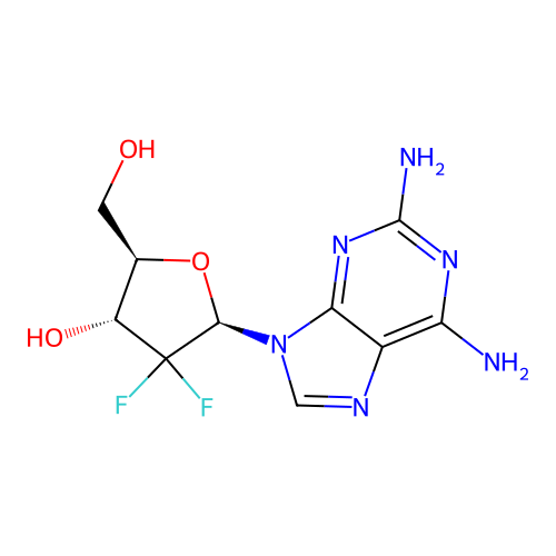 Adenosine, 2-amino-2'-deoxy-2',2'-difluoro- structure