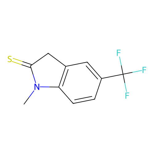 1-Methyl-5-(trifluoromethyl)indoline-2-thione structure
