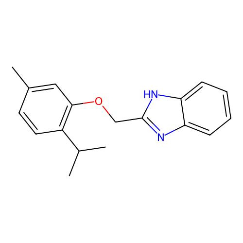 2-((2-isopropyl-5-methylphenoxy)methyl)-1H-benzo[d]imidazole structure