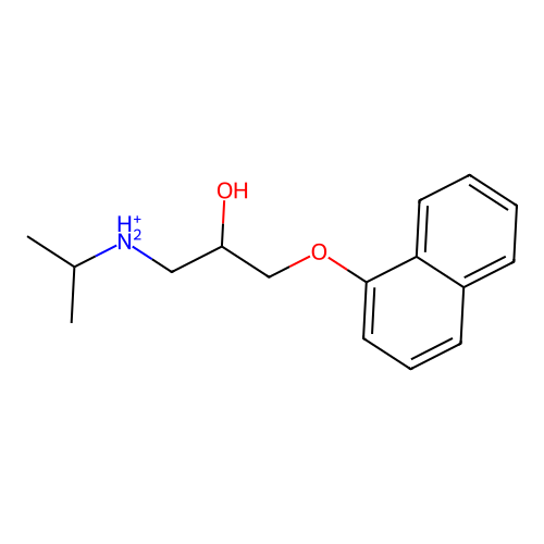 (2-Hydroxy-3-naphthalen-1-yloxypropyl)-propan-2-ylazanium structure