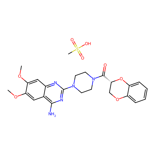 Doxazosin methanesulfonate, (R)- structure