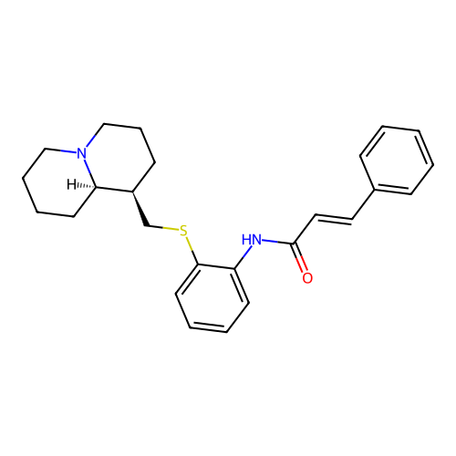 S-((2-Cinnamoylamino)phenyl)thiolupine structure