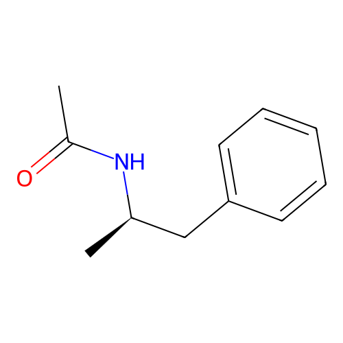 N-[(2R)-1-phenylpropan-2-yl]acetamide structure