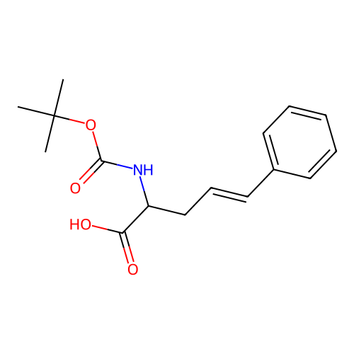 (4E)-2-{[(tert-Butoxy)carbonyl]amino}-5-phenylpent-4-enoic acid structure