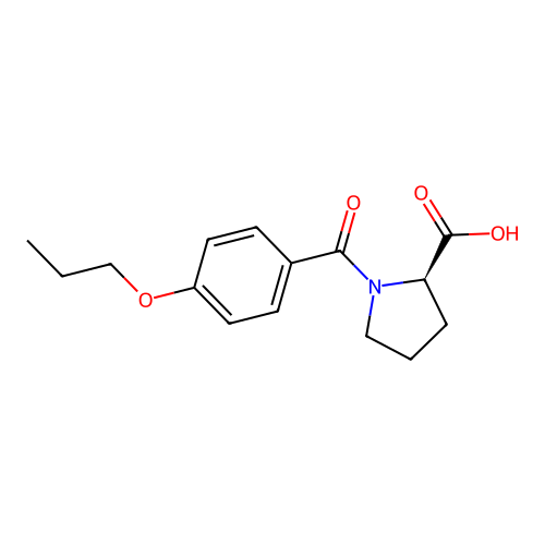 (R)-1-(4-propoxybenzoyl)pyrrolidine-2-carboxylicacid structure