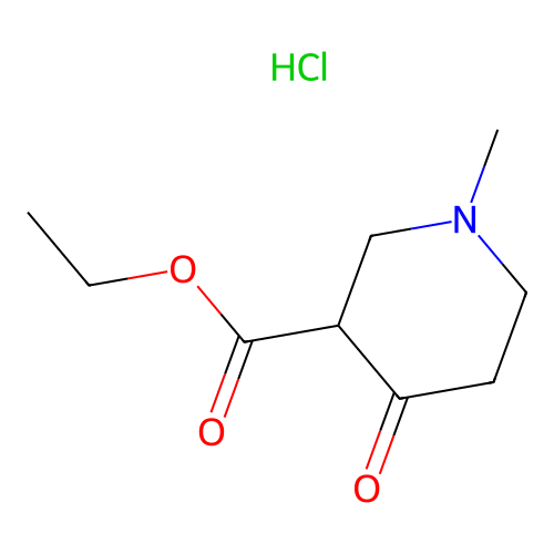 Ethyl 1-methyl-4-oxopiperidine-3-carboxylate hydrochloride structure
