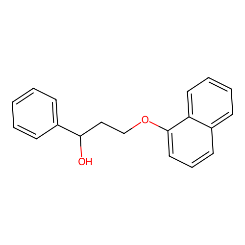 3-(1-Naphthalenyloxy)-1-phenyl-1-propanol structure