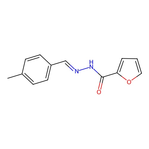 N-[(E)-(4-methylphenyl)methylideneamino]furan-2-carboxamide structure