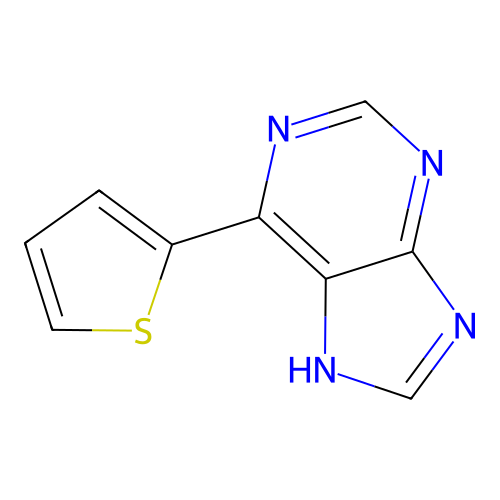 6-(2-thienyl)-9H-purine structure