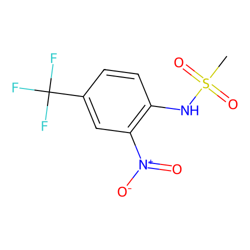 N-[2-nitro-4-(trifluoromethyl)phenyl]methanesulfonamide structure