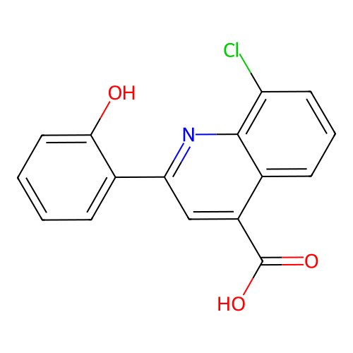 8-Chloro-2-(2-hydroxyphenyl)quinoline-4-carboxylic acid structure