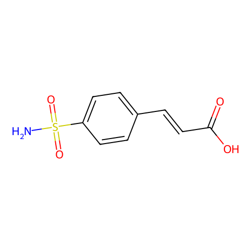 (2E)-3-(4-sulfamoylphenyl)prop-2-enoic acid structure