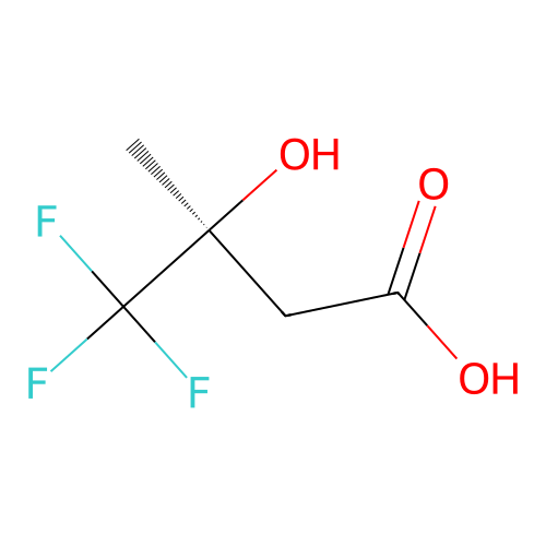(3S)-4,4,4-trifluoro-3-hydroxy-3-methylbutanoic acid structure