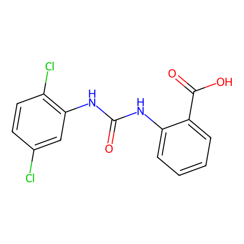 2-{[(2,5-Dichloroanilino)carbonyl]amino}benzoic acid structure
