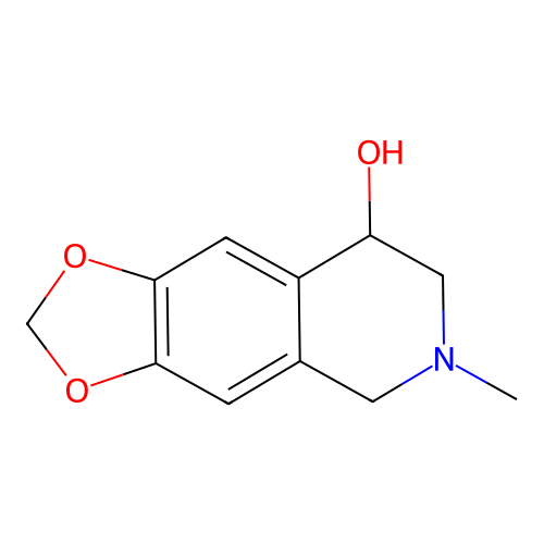 6-methyl-7,8-dihydro-5H-[1,3]dioxolo[4,5-g]isoquinolin-8-ol structure