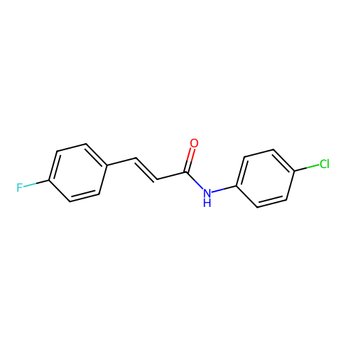 (2E)-N-(4-chlorophenyl)-3-(4-fluorophenyl)prop-2-enamide structure