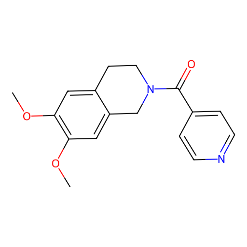 (6,7-dimethoxy-3,4-dihydroisoquinolin-2(1H)-yl)(pyridin-4-yl)methanone structure