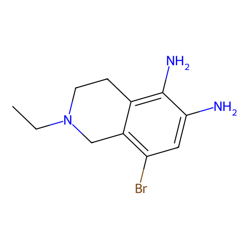 8-bromo-2-ethyl-3,4-dihydro-1H-isoquinoline-5,6-diamine structure
