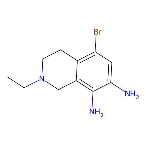 5-bromo-2-ethyl-3,4-dihydro-1H-isoquinoline-7,8-diamine structure