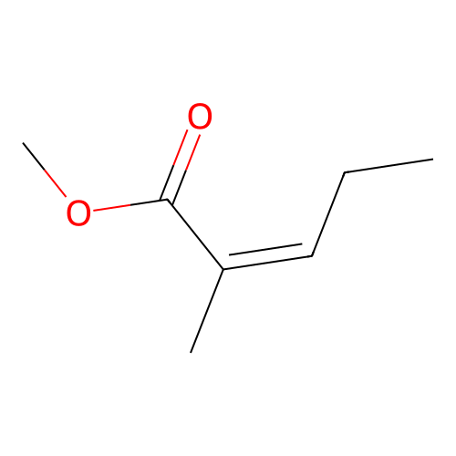 methyl (Z)-2-methylpent-2-enoate structure