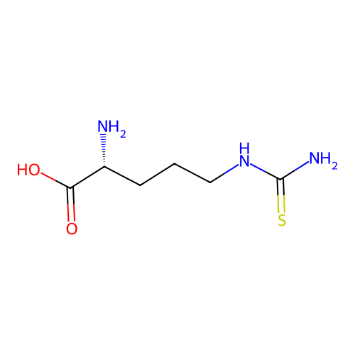 (2R)-2-amino-5-(carbamothioylamino)pentanoic acid structure