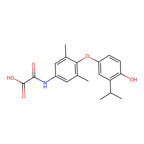 2-[4-(4-hydroxy-3-propan-2-ylphenoxy)-3,5-dimethylanilino]-2-oxoacetic acid structure