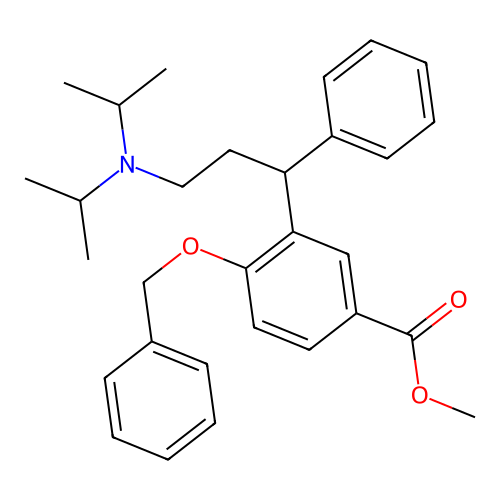 Methyl 4-(benzyloxy)-3-(3-(diisopropylamino)-1-phenylpropyl)benzoate structure