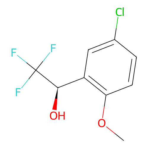 (1R)-1-(5-chloro-2-methoxyphenyl)-2,2,2-trifluoroethan-1-ol structure