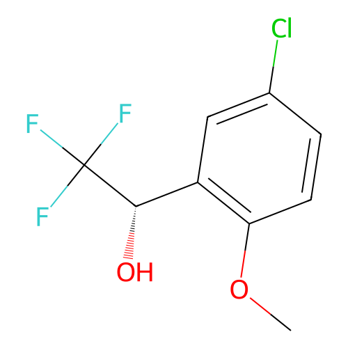 (1S)-1-(5-chloro-2-methoxyphenyl)-2,2,2-trifluoroethan-1-ol structure