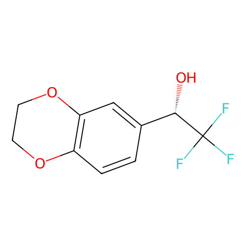 (1S)-1-(2,3-dihydro-1,4-benzodioxin-6-yl)-2,2,2-trifluoroethan-1-ol structure