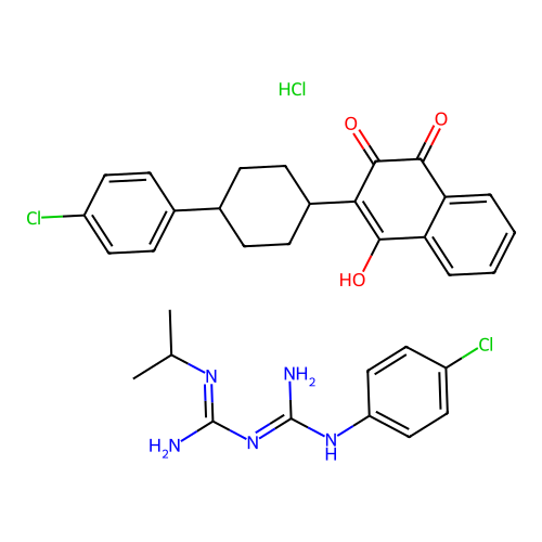 Atovaquone; proguanil hydrochloride structure
