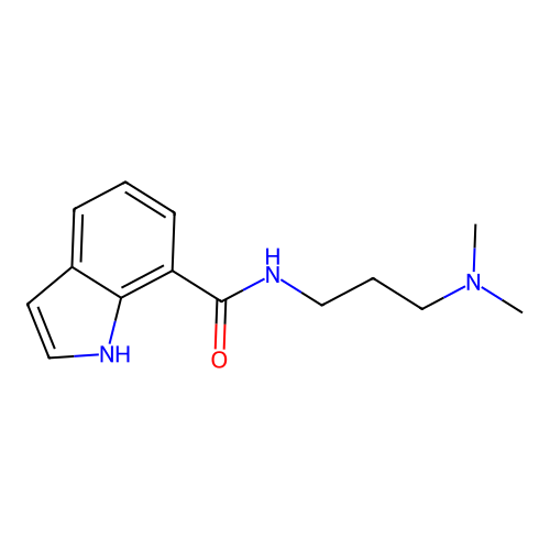 N-[3-(dimethylamino)propyl]-1H-indole-7-carboxamide structure