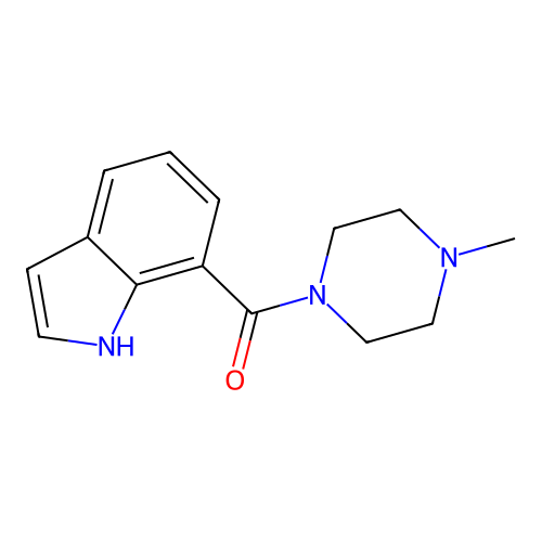 1-(1H-indole-7-ylcarbonyl)-4-methylpiperazine structure