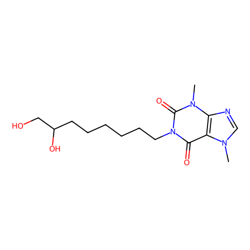 1-(7,8-Dihydroxyoctyl)-3,7-dimethylxanthine structure
